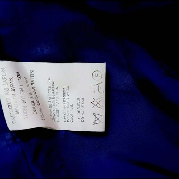 Y's YOHJI YAMAMOTO STRIPE Cropped Structured ZIPPER Jacket SMALL/ Size 4 - Picture 9 of 9